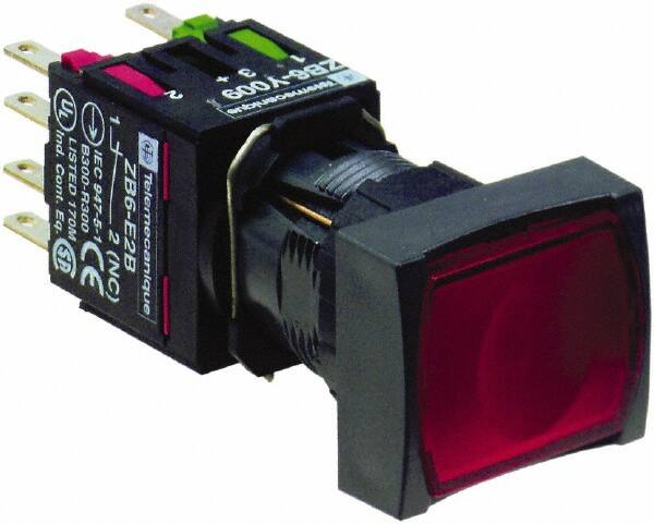 Push-Button Switch: 16 mm Mounting Hole Dia, Momentary (MO) MPN:XB6DW4B5B