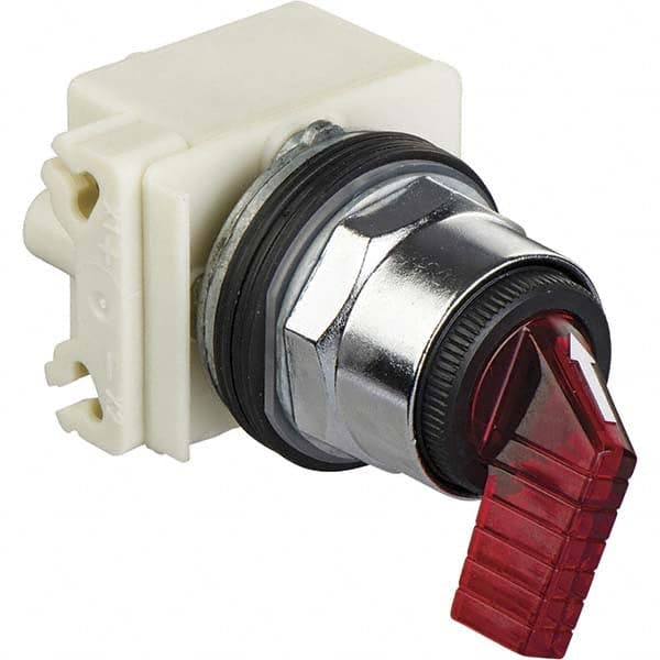 31mm, Red, Illuminated Selector Switch Operating Knob MPN:9001K11J35LR