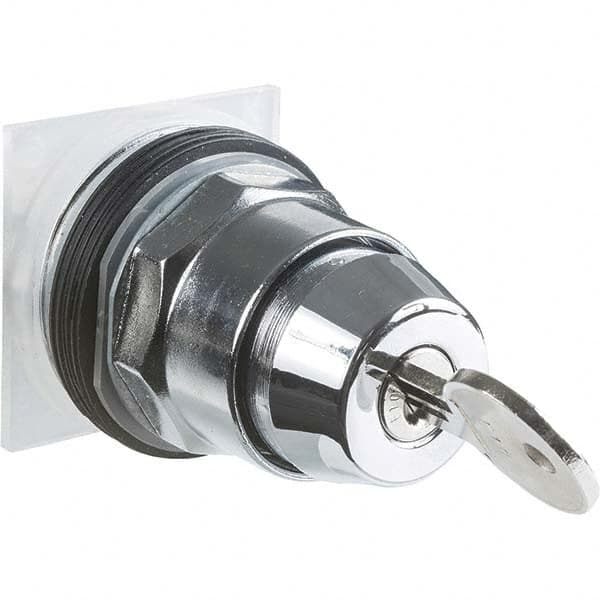 Selector Switch: 2 Positions, Maintained (MA), 600V, 10 Amp, Black Knob & Push Button MPN:001KS11K1E40H13