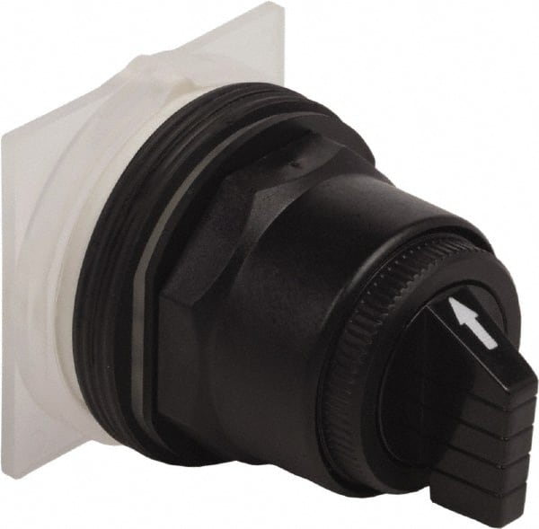 Selector Switch Only: 3 Positions, Momentary (MO), Black Knob & Push Button MPN:9001SKS73B