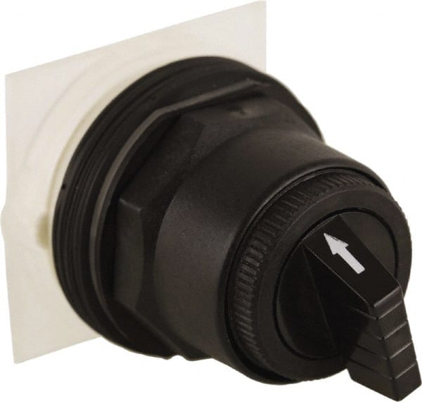Selector Switch Only: 4 Positions, Maintained (MA), Black Knob & Push Button MPN:9001SKS88B