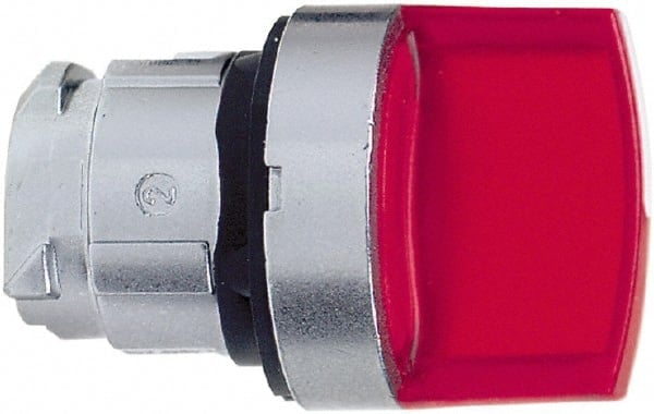 Selector Switch: 3 Positions, Momentary (MO), Red Handle MPN:ZB4BK1843