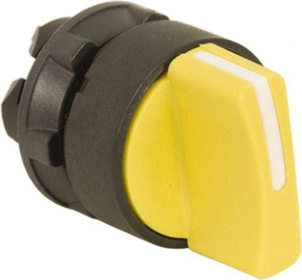 Selector Switch Only: 2 Positions, Maintained (MA), Yellow Handle MPN:ZB5AD205