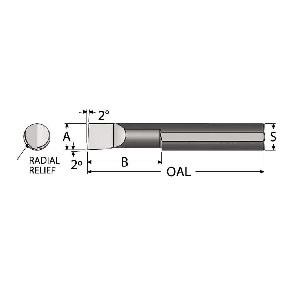 Radial Relief Boring Bar: 0.105