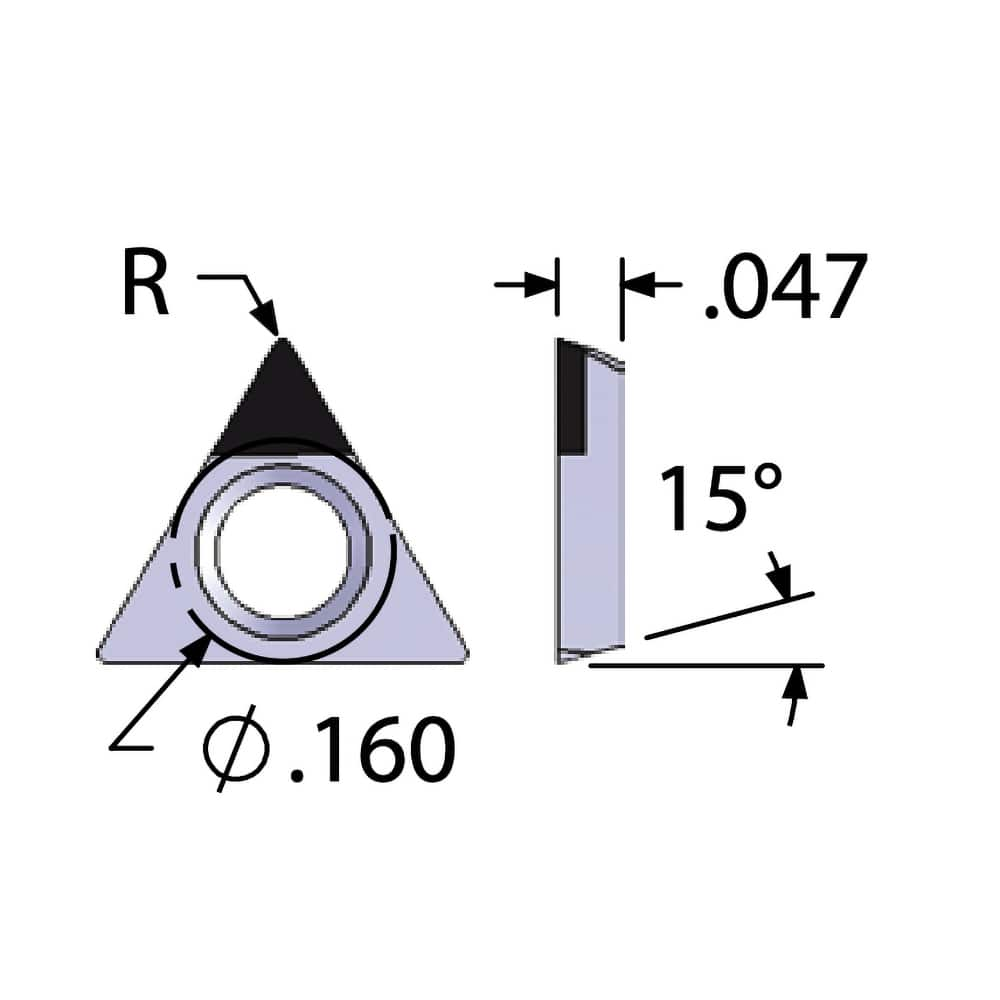 Boring Insert: ATD5071 PCD, Polycrystalline Diamond MPN:ATD5071PCD