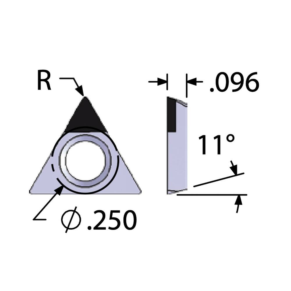 Boring Insert: ATP2151 CBN, Cubic Boron Nitride MPN:ATP2151CBN2