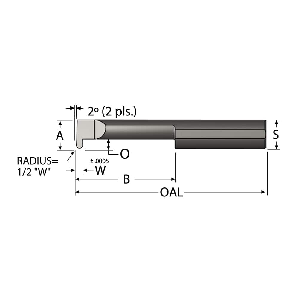 Grooving Tool: Full Radius MPN:GFR124-8A