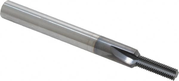 Straight Flute Thread Mill: 1/4-40, Internal, 3 Flutes, 1/4