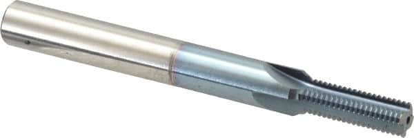 Straight Flute Thread Mill: 3/8-24, External & Internal, 4 Flutes, 3/8