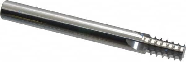 Straight Flute Thread Mill: 1/4-18 & 3/8-18, External & Internal, 4 Flutes, 3/8