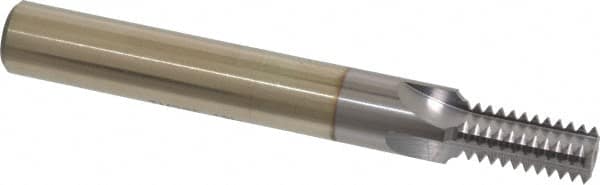 Straight Flute Thread Mill: 1/2-13, External & Internal, 4 Flutes, 1/2