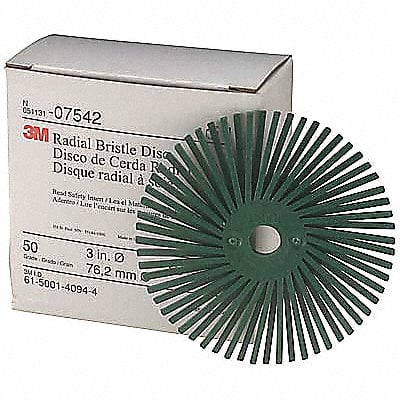 Radial Bristle Disc TA 3 In Dia 50G PK40 MPN:61500139367