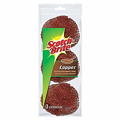 Scouring Pad 9 1/4 in L Copper PK3 MPN:213C