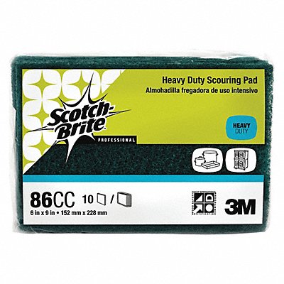 Scouring Pad 9 in L Green PK10 MPN:86CC