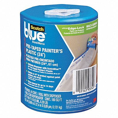 Painter Plastic PreTape 24 x 30 yd. PK6 MPN:PTD2093EL-24-S