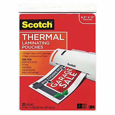 Pouch Thermal 81/2 X11 Clear PK20 MPN:TP3854-20