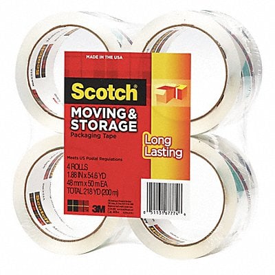 Packaging Tape Acrylic Clear PK4 MPN:36504