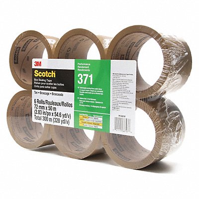 Box Sealing Tape Hot Melt Resin PK6 MPN:371