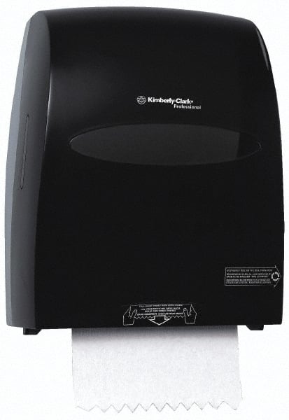 Sanitouch Manual Hard Roll Towel Dispenser, Black, for 1.5