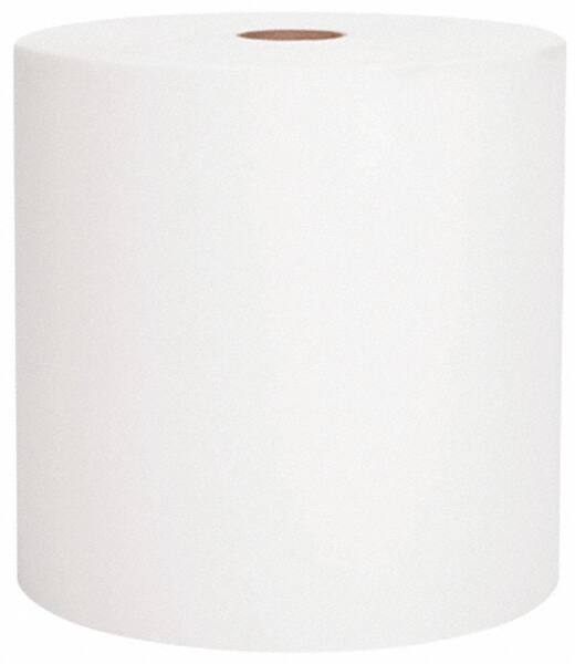 Paper Towels: Hard Roll, 12 Rolls, 1 Ply, Recycled Fiber, White MPN:01052