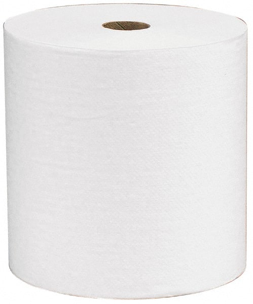 Paper Towels: Hard Roll, 12 Rolls, 1 Ply, White MPN:02068