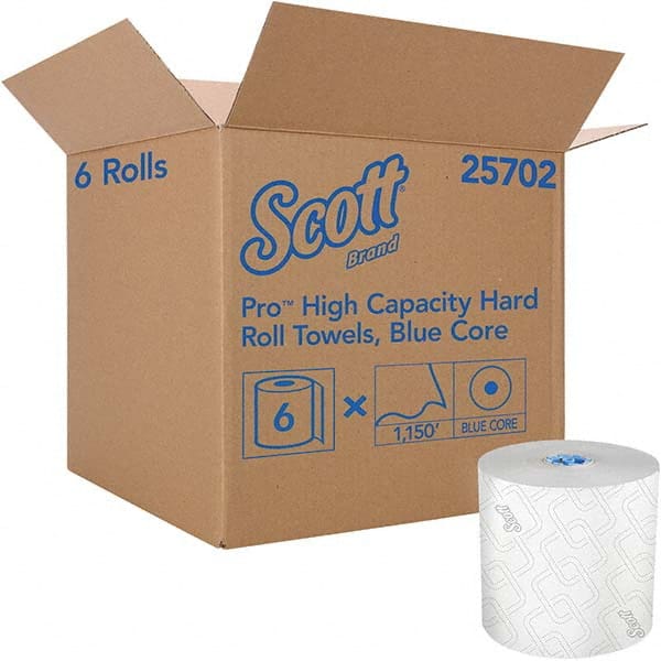 Scott Pro Hard Roll Paper Towels (25702), For Use With Scott Pro Dispenser (Blue Core Only), Absorbency Pockets, White MPN:25702