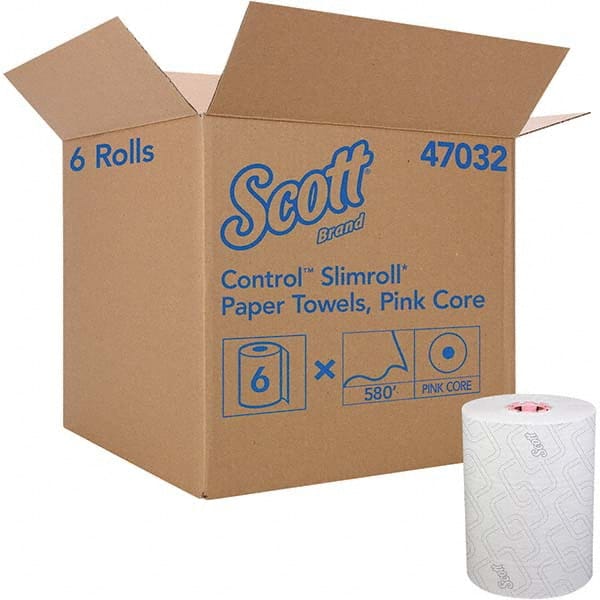 Pro Slimroll Hard Roll Towels with Absorbency Pockets, for Pink Core Dispensers, White MPN:47032