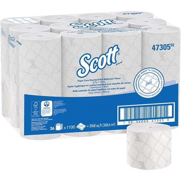 Bathroom Tissue: Recycled Fiber, 2-Ply, White MPN:47305