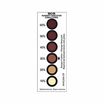 Humidity Indicator Card 6-Spots PK200 MPN:6HIC200-CF