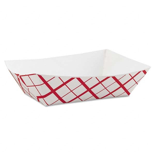 Paper Food Baskets, 3lb, Red/White, 500/Carton MPN:SCH0425