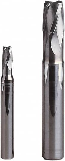 Corner Radius End Mill: 2.5 mm Dia, 3 mm LOC, 0.25 mm Radius, 4 Flutes, Solid Carbide MPN:00019448