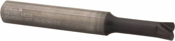 Corner Radius End Mill: 6 mm Dia, 0.35 mm LOC, 0.5 mm Radius, 2 Flutes, Solid Carbide MPN:02511314