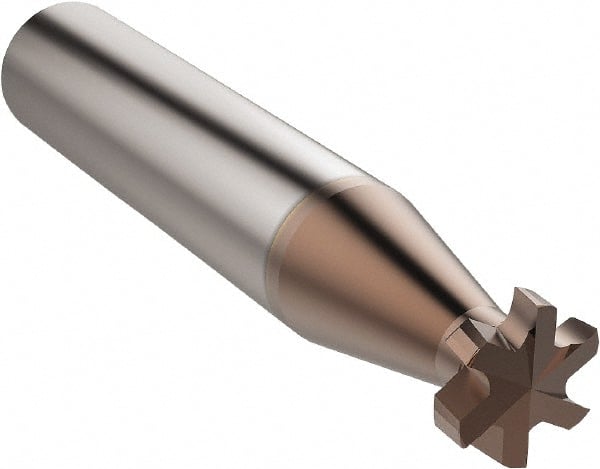 Corner Radius End Mill: 9.5 mm Dia, 2 mm LOC, 0.25 mm Radius, 6 Flutes, Solid Carbide MPN:03127370