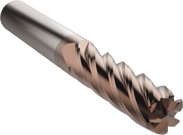 Corner Radius End Mill: 8 mm Dia, 25 mm LOC, 0.5 mm Radius, 6 Flutes, Solid Carbide MPN:03127375