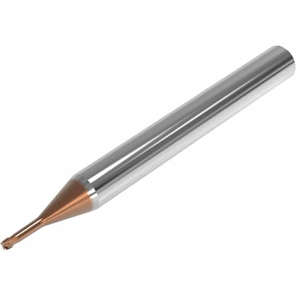 Corner Radius End Mill: 1 mm Dia, 0.75 mm LOC, 0.05 mm Radius, 4 Flutes, Solid Carbide MPN:03205214