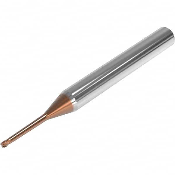 Corner Radius End Mill: 1 mm Dia, 0.75 mm LOC, 0.05 mm Radius, 4 Flutes, Solid Carbide MPN:03205216