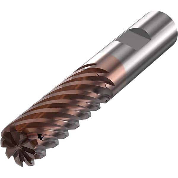 Corner Radius End Mill: 16 mm Dia, 44 mm LOC, 1 mm Radius, 9 Flutes, Solid Carbide MPN:10008279