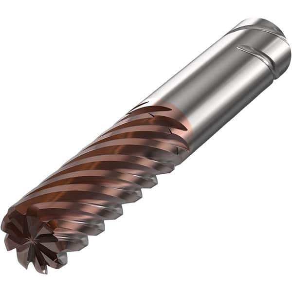 Corner Radius End Mill: 16 mm Dia, 44 mm LOC, 1 mm Radius, 9 Flutes, Solid Carbide MPN:10008295