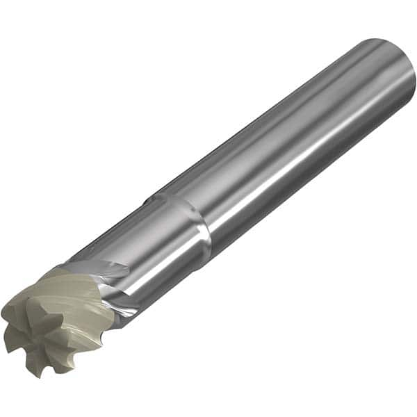 Corner Radius End Mill: 12 mm Dia, 6 mm LOC, 1.5 mm Radius, 6 Flutes, Ceramic MPN:10010517