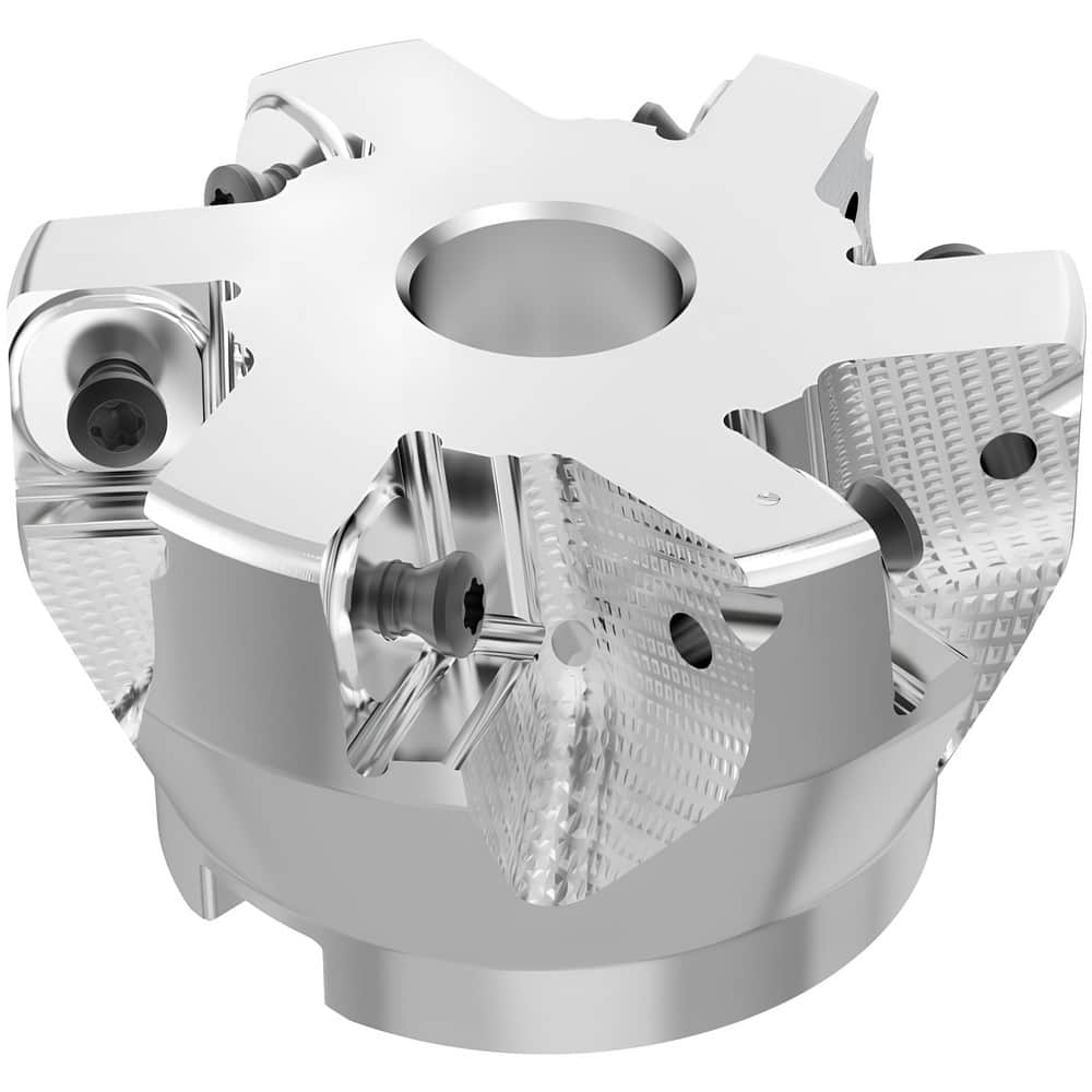 Indexable Chamfer & Angle Face Mills, Minimum Cutting Diameter (mm): 80.00 , Maximum Cutting Diameter (mm): 81.62 , Maximum Depth of Cut (mm): 13.00  MPN:10134811