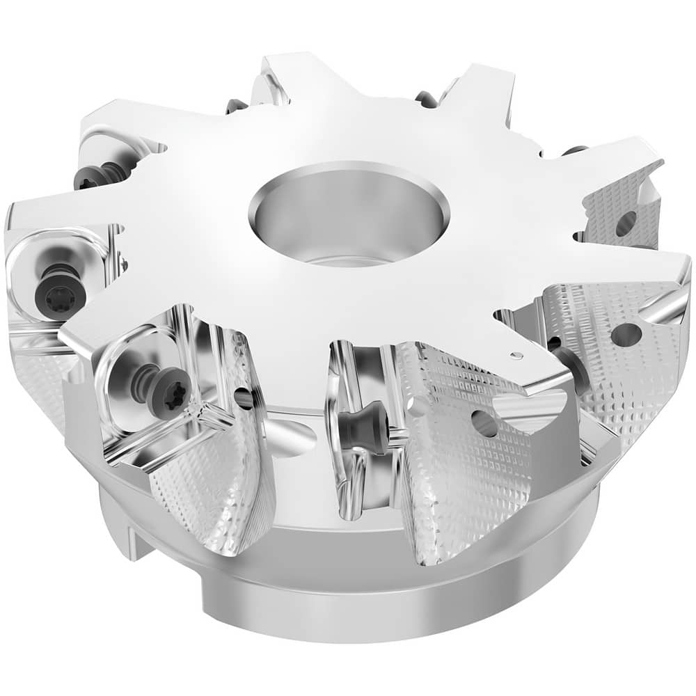 Indexable Chamfer & Angle Face Mills, Minimum Cutting Diameter (mm): 100.00 , Maximum Cutting Diameter (mm): 101.60 , Maximum Depth of Cut (mm): 13.00  MPN:10134814