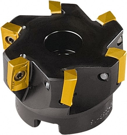 50mm Cut Diam, 22mm Arbor Hole Diam, 15mm Max Depth, Indexable Square-Shoulder Face Mill MPN:75011925