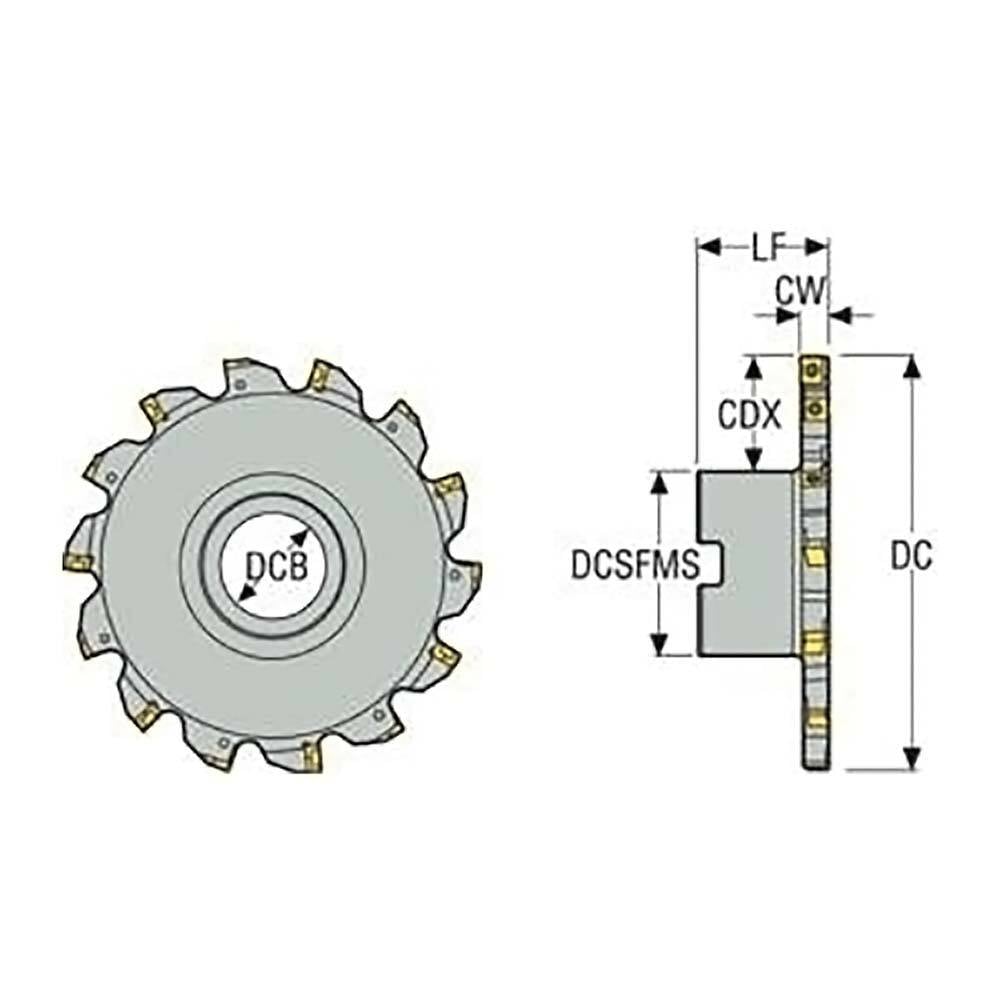 Indexable Slotting Cutter: 17 mm Cutting Width, 160 mm Cutter Dia, Shell Mount Connection, 45 mm Max Depth of Cut, 40 mm Hole MPN:02469593