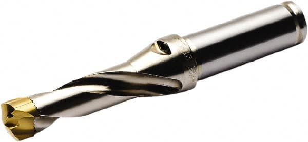 Replaceable-Tip Drill: 20 to 21.99 mm Dia, 75 mm Max Depth, 25 mm Weldon Flat Shank MPN:02462836