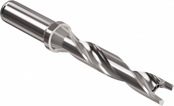 Replaceable-Tip Drill: 15 to 15.99 mm Dia, 80 mm Max Depth, 5/8