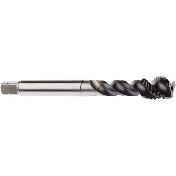 Spiral Flute Tap: M4 x 0.50, Metric, 3 Flute, Modified Bottoming, 6HX Class of Fit, Powdered Metal, AlTiN Finish MPN:03000040