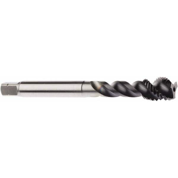 Spiral Flute Tap: M5 x 0.50, Metric, 3 Flute, Modified Bottoming, 6HX Class of Fit, Powdered Metal, AlTiN Finish MPN:03000041