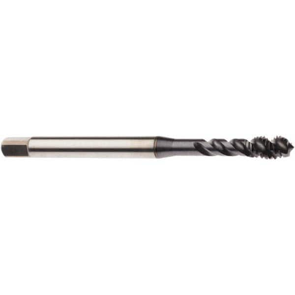 Spiral Flute Tap: M1.60 x 0.35, Metric, 2 Flute, Modified Bottoming, 6H Class of Fit, Cobalt, TICN Finish MPN:03000106