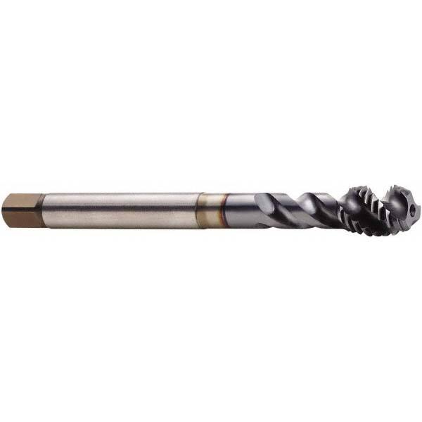 Spiral Flute Tap: M16 x 2.00, Metric, 4 Flute, Modified Bottoming, 6H Class of Fit, Cobalt, TICN Finish MPN:03000122