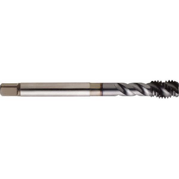 Spiral Flute Tap: M12 x 1.75, Metric, 3 Flute, Modified Bottoming, 6H Class of Fit, Cobalt, TICN Finish MPN:03000131